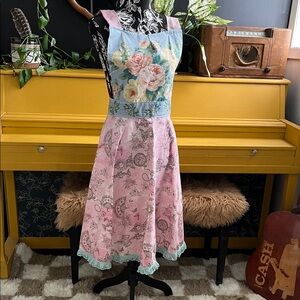 Floral Pink Apron pinafore dress